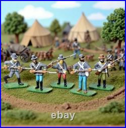 1/32 approx scale Handpainted Confederate Civil War Infantry