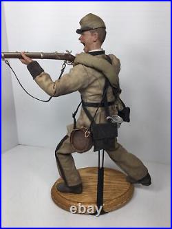 1/6 Custom CIVIL War Confederate Charging Infantryman Rebel Yell Musket +stand