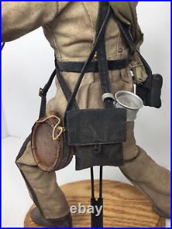 1/6 Custom CIVIL War Confederate Charging Infantryman Rebel Yell Musket +stand