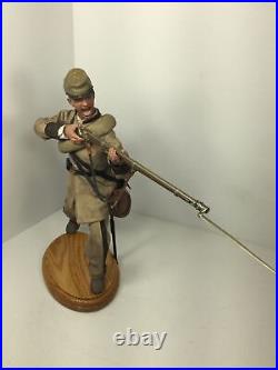 1/6 Custom CIVIL War Confederate Charging Infantryman Rebel Yell Musket +stand