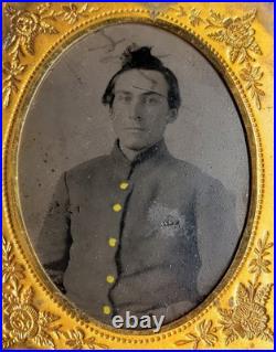 1/9th Tintype of Confederate Soldier Civil War Soldier