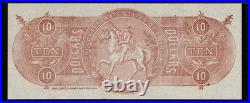 $10 Confederate States Chemicograph Banknote Civil War Paper Money, PMG ChUNC 64