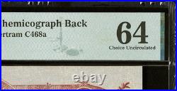 $10 Confederate States Chemicograph Banknote Civil War Paper Money, PMG ChUNC 64