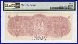 $10 Confederate States Chemicograph Banknote Civil War Paper Money, PMG UNC 62