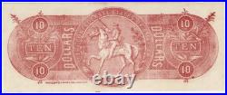 $10 Confederate States Chemicograph Banknote Civil War Paper Money, PMG UNC 62