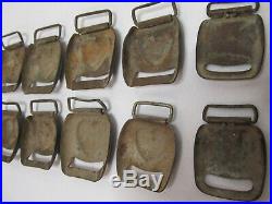 10 Old Rare Vintage Civil War Relic Confederate Brass Horse Harness Buckle Cover