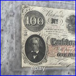 $100 1862 Confederate States Civil War Field Issue Banknote Currency T-41