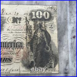 $100 1862 Confederate States Civil War Field Issue Banknote Currency T-41