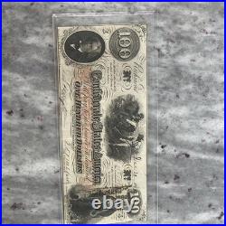 $100 1862 Confederate States Civil War Field Issue Banknote Currency T-41