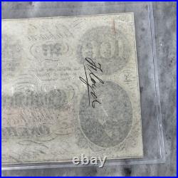 $100 1862 Confederate States Civil War Field Issue Banknote Currency T-41