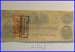 $100 1862 Richmond Va Confederate Banknote CIVIL War Bill Currency #469
