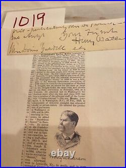 1019 CIVIL War Confederate Chief Of Scouts Henry Watterson Signature Staff Csa