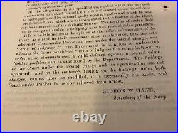 1282 CIVIL War Confederate Navy Raider Css Tallahassee Courtmaterial Order 1865