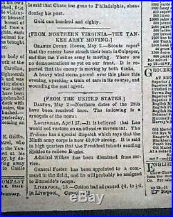 13th THIRTEENTH AMENDMENT Abolition of Slavery 1864 CONFEDERATE Civil War News