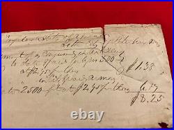 1526 Csa CIVIL War Confederate Petersburg Va City Ammunition Receipt 1864