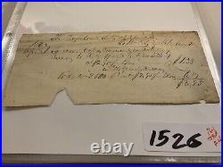 1526 Csa CIVIL War Confederate Petersburg Va City Ammunition Receipt 1864