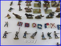 15mm American Civil War Union & Confederate Soldiers Horses Figure Lot 100+pcs