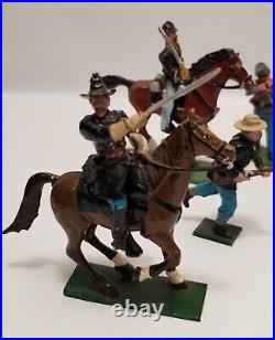 16 Ron Wall Tradition England CIVIL War Lead Soldiers Confederate Union Horses