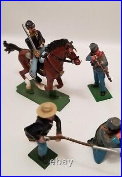 16 Ron Wall Tradition England CIVIL War Lead Soldiers Confederate Union Horses