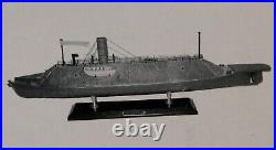 172-25mm American CIVIL War Confederate Css Virginia 1862 Battleship With Base