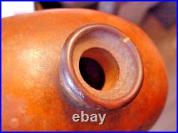 1800s Confederate or Napoleon-Related Gourd Canteen Turned Wood Spout Inscribed