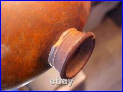 1800s Confederate or Napoleon-Related Gourd Canteen Turned Wood Spout Inscribed