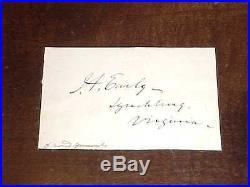 1800s Jubal Early Civil War Confederate General Autographed Signed Cut