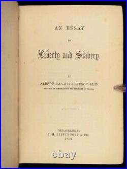 1856 Liberty & Slavery 1ed Confederate Bledsoe anti Slave Abolition Civil War