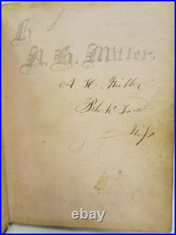 1860-70 Blackland Miss. Confederate Civil War Autograph/Poem Book-Soldiers Named