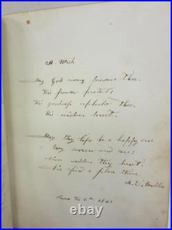 1860-70 Blackland Miss. Confederate Civil War Autograph/Poem Book-Soldiers Named