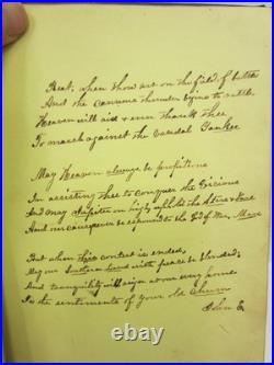1860-70 Blackland Miss. Confederate Civil War Autograph/Poem Book-Soldiers Named