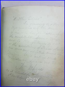 1860-70 Blackland Miss. Confederate Civil War Autograph/Poem Book-Soldiers Named