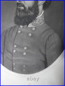 1860s-1870s CONFEDERATE GENERAL STONEWALL JACKSON A. B. WALTER ENGRAVING VG