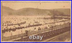 1860s Civil War CDV Rebel Prisoner Camp Elmira NY Moulton & Larkin Confederate