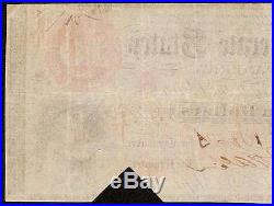1861 $10 Dollar Bill Confederate States Currency CIVIL War Note Money T-24