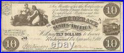 1861 $10 Dollar Confederate States Currency CIVIL War Note Old Paper Money T-28