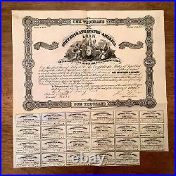 -1861 $100 Confederate States of America -Civil War Bond Gen. John H. Winder