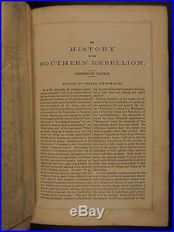 1861 1ed Southern Rebellion American CIVIL WAR Rare CONFEDERATE MAP & Generals