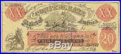 1861 $20 Female Riding Deer Confederate States Bogus Note CIVIL War Money Ct-xxi