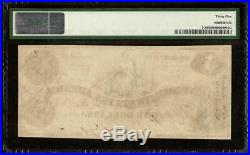 1861 $5 Csa Paper Confederate States Currency CIVIL War Note Pf-5 T36 Pmg 35