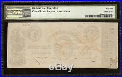 1861 $5 Dollar Confederate States Currency CIVIL War Note Money T-34 Pmg 55