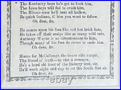 1861 CIVIL WAR CONFEDERATE BROADSIDE BEN McCULLOCH TEXAS RANGER LINCOLN SCALPING