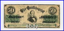 1861 CT-16 $50 The Confederate States of America (CTFT.) Note CIVIL WAR Era
