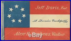 1861 Confederate Presidential Election CIVIL War Patriotic Envelope