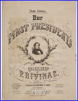 1861 Jefferson Davis Our First President's Quick Step Confederate Sheet Music