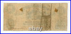 1861 T-10 $10 The Confederate States of America Note CIVIL WAR Era