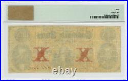 1861 T-26 $10 The Confederate States of America Note CIVIL WAR Era PMG VF 30