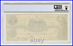 1861 T-36 $5 The Confederate States of America Note CIVIL WAR Era PCGS AU 55