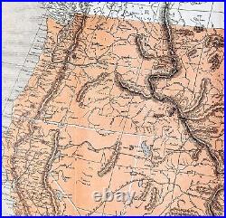 1861 United States Map Slave States Civil War Western Territories Confederate AZ