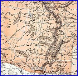1861 United States Map Slave States Civil War Western Territories Confederate AZ